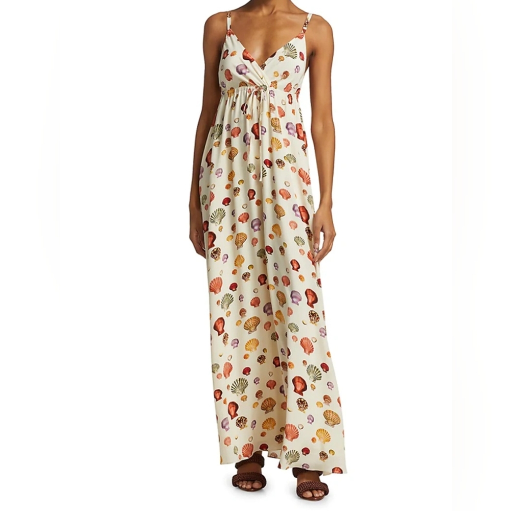 L'AGENCE Sachi Shell Crepe Maxi Dress